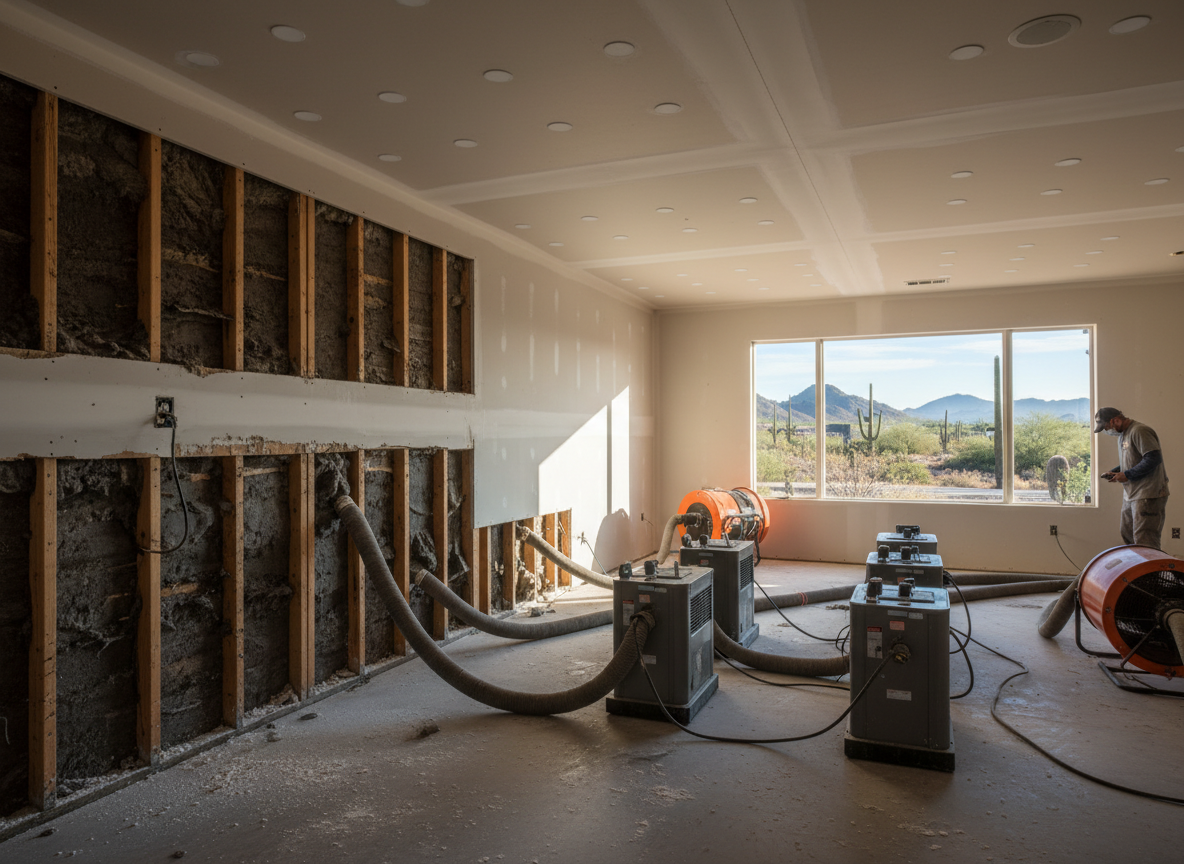 Drying Out Water Damaged Drywall After Desert Storms