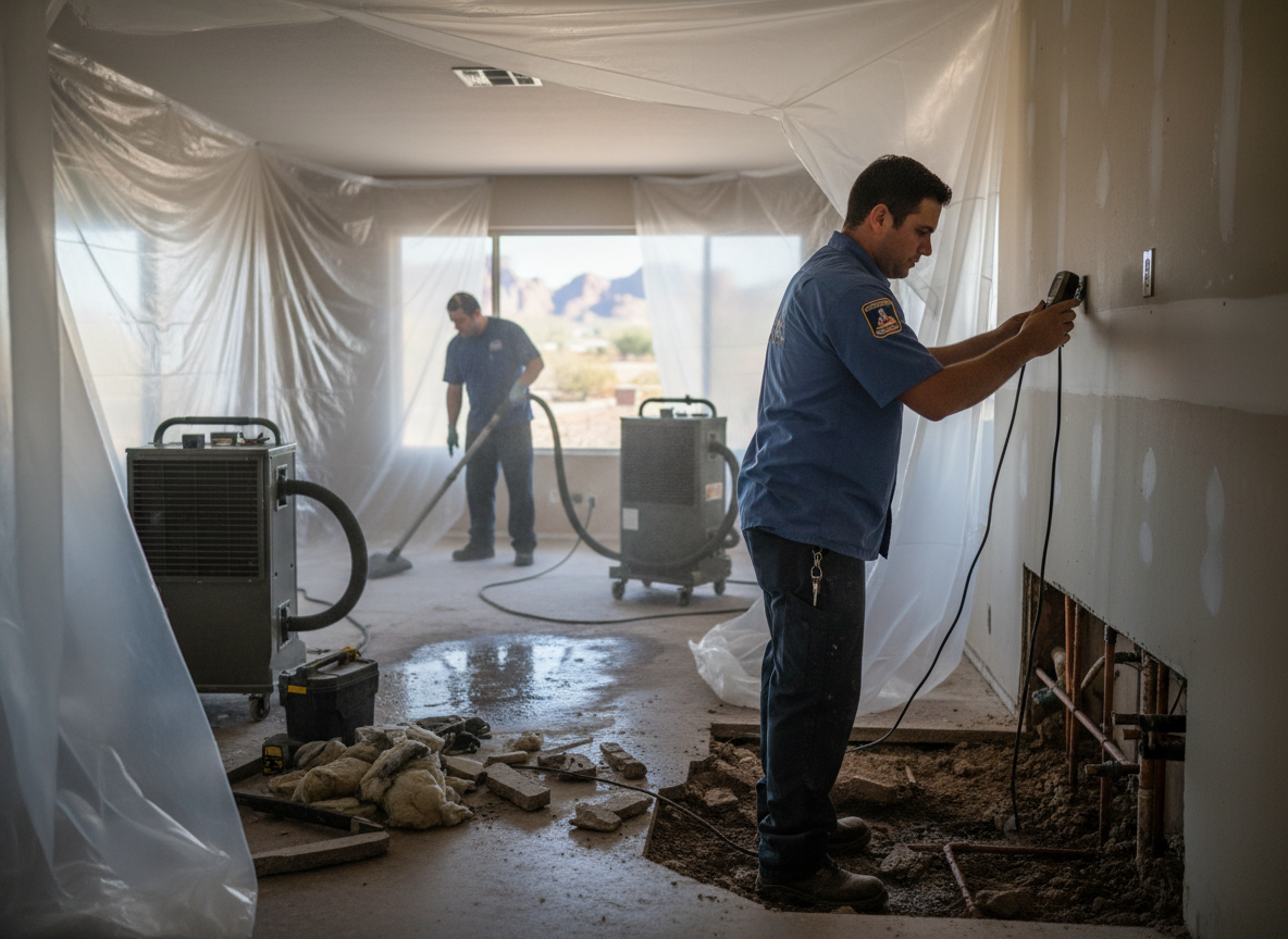 Slab Leak Water Damage Restoration in Fountain Hills, AZ